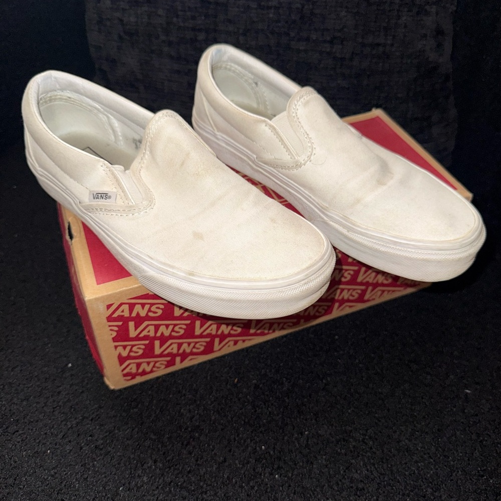 Women’s White Classic Slip On Vans